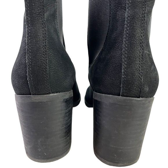 Lucky Brand Womens Kassidy Open Toe Block Heel Ankle Boots Booties Leather 7.5 - Picture 11 of 16